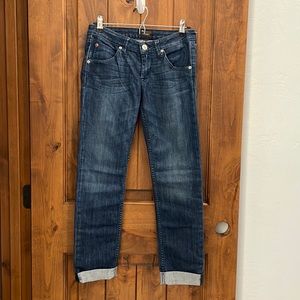 Hudson Bacara crop straight cuff jeans